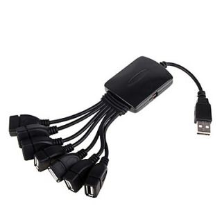 USD $ 9.89   High Speed 480MPS USB 2.0 7 port Cable Hub For PC (Black