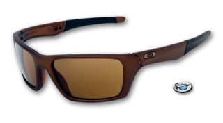 New $190 Oakley Jury Aluminum Sport Sunglasses Distressed Brown Dark