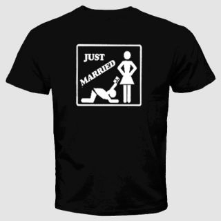 Just Married Funny T Shirt Rude Cool Humor Offensive Bitch Gift Groom