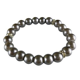 USD $ 2.49   Grey Imitation Pearl Bracelet,