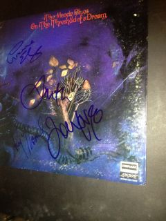 The Moody Blues on The Threshold of A Dream Signed Autograph LP Album