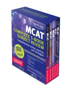 Kaplan MCAT Review Complete 5 Book Subject Review by Kaplan 2012 Brand