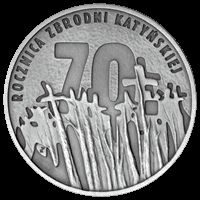 Silver Polish 2010 Coin 70th Anniversary of Katyn Crime