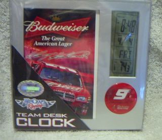 NASCAR Kasey Kaine 9 Racing Team Desk Clock NIP