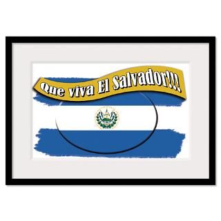 Flag El Salvador Framed Prints  Flag El Salvador Framed Posters