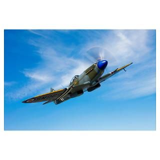 Wall Art  Posters  A Supermarine Spitfire Mk 18 in flight Poster