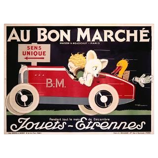Au Bon Marche, Childrens Roadster, Vintage Poster Poster