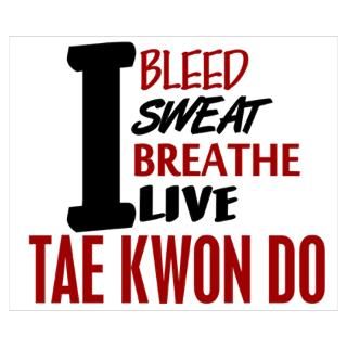 Bleed Sweat Breathe Tae Kwon Do Poster