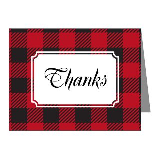 Art Gifts > Art Note Cards > Plaid Red Note Cards (Pk of 20)
