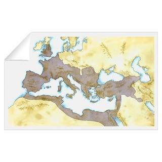 Decals  Map of the Roman Empire at its height, c. AD 117 Wall Decal