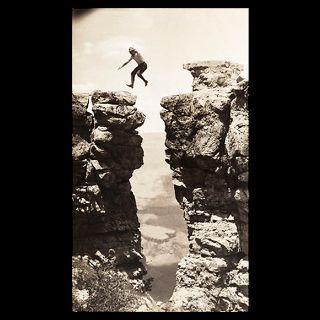 National Geographic Art Store  American West  A man leaps from