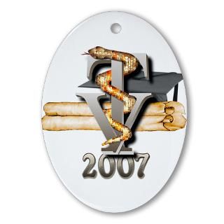 Vet Tech Grad 2007 Ornament (Oval) for $12.50