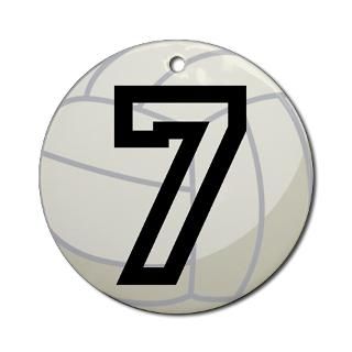 Volleyball Player Number 7 Ornament (Round) for $12.50