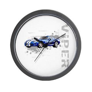 2008 Viper Blue Car Wall Clock for