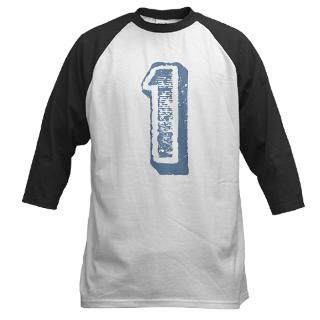Blue Number 1 Birthday Baseball Jersey by solopress
