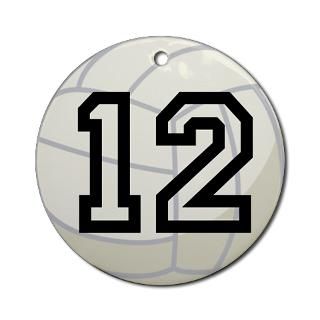 Volleyball Player Number 12 Ornament (Round) for $12.50