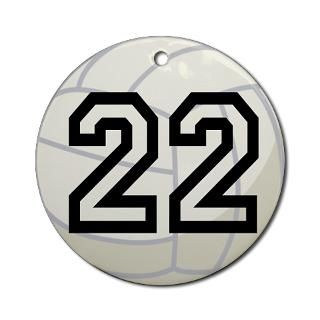 Volleyball Player Number 22 Ornament (Round) for $12.50