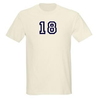 Baseball T shirts  Number 18 Ash Grey T Shirt