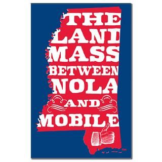 The Land Mass Between Mini Poster Print  The Land Mass Between NOLA