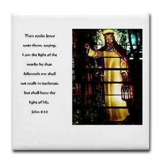 Light of the World Tile Coaster  Jesus The Light of the World