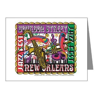 Beads Note Cards  New New Orleans Jazz Fest Note Cards (Pk of 10