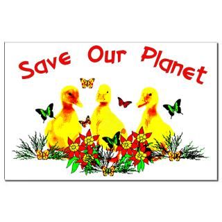Planet Saving Ducklings Mini Poster Print  Planet Saving Ducklings
