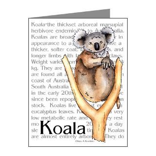 Animals Gifts  Animals Note Cards  Koala Note Cards (Pk of 10)