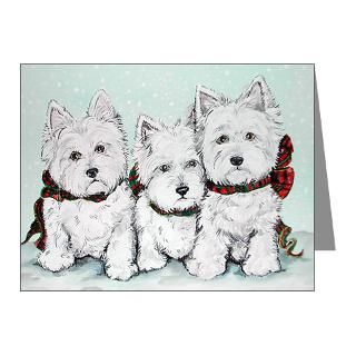  Breeds Note Cards  Westies in the Snow Note Cards (Pk of 10