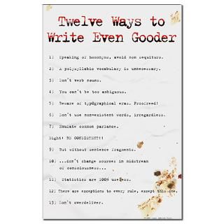 How to Write Even Gooder 11x17 Poster,SloppyTypist  Posters  The
