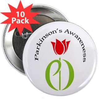 PD Awareness Pin   2.25 Button (10 pack)  Parkinsons Disease