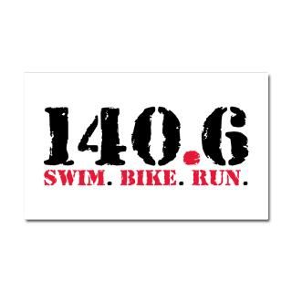  140.6 Car Accessories  140.6 Swim Bike Run Car Magnet 20 x 12