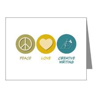 Note Cards  Peace Love Creative Writing Note Cards (Pk of 20