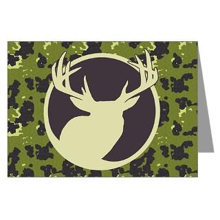  Antlers Greeting Cards  CAMO BUCK (BLANK INSIDE) (Pk of 20