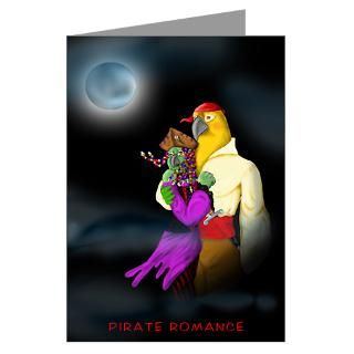 Greeting Cards > Parrot Pirate Valentine Greeting Cards (Pk of 20
