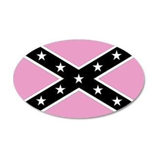 Pink Confederate Flag 38.5 x 24.5 Oval Wall Peel by daecutotallyrandom