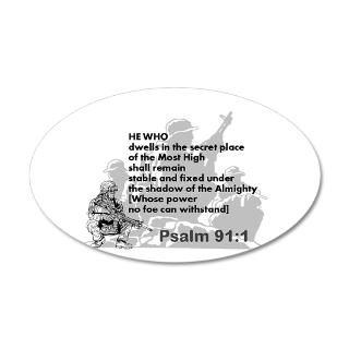Force Wall Decals > Psalm 91:1 Soldiers Prayer 38.5 x 24.5 Oval Wall