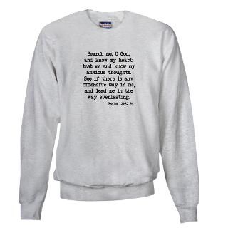 Gifts  Bible Sweatshirts & Hoodies  Psalm 13923 24 Sweatshirt