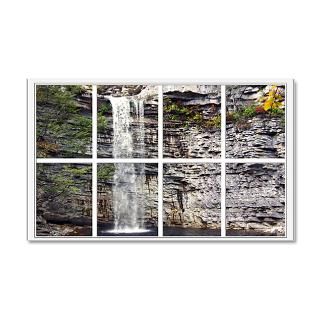 Wall Decals  Waterfall Window A faux windo38.5 x 24.5 Wall Peel