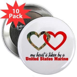Marine Corps Buttons  My Heart Is Taken 2.25 Button (10 pack