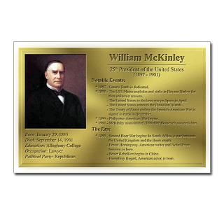 25 William McKinley Postcards (8 Pack) for $9.50