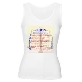 Justin Acrostic Womens Dark T Shirt