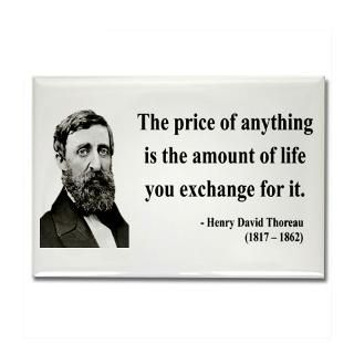 Henry David Thoreau 30 Rectangle Magnet for $4.50