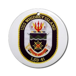 USS Whidbey Island LSD 41 Ornament (Round) for $12.50