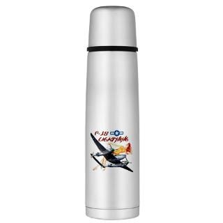 WWII P 38 Lightning Large Thermos Bottle for $36.00