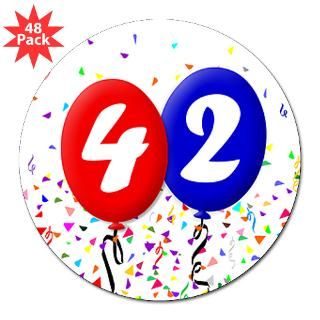 42Nd Birthday Party Stickers  Car Bumper Stickers, Decals