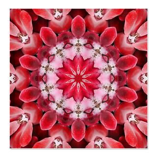 Red Flower Petals Abstract Tile 43 Shower Curtain