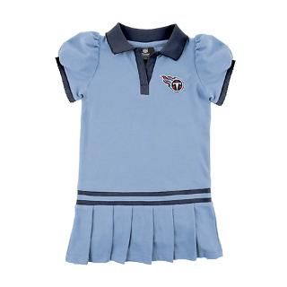 Tennessee Titans Girls 4 6 Blue Rib Dropped Waist Polo Dress by Sports