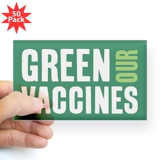 Green Our Vaccines Rectangle Sticker 50 pk) for $150.00