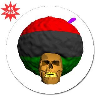 African Skull 3 Lapel Sticker (48 pk)