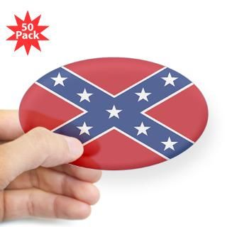 Confederate Flag Oval Sticker (50 pk) for $140.00